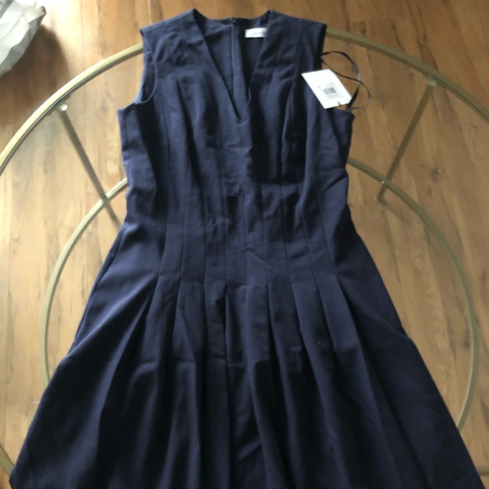 Blue flare dinner party dress